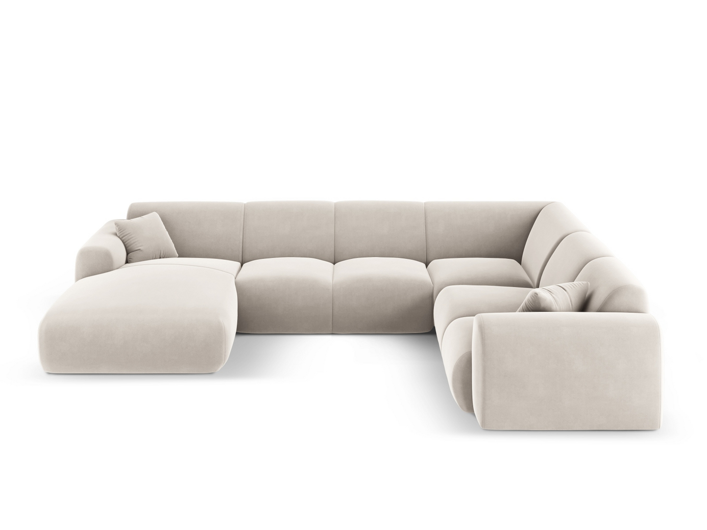 Cosmopolitan Design højrevendt velourpanoramahjørnesofa, 