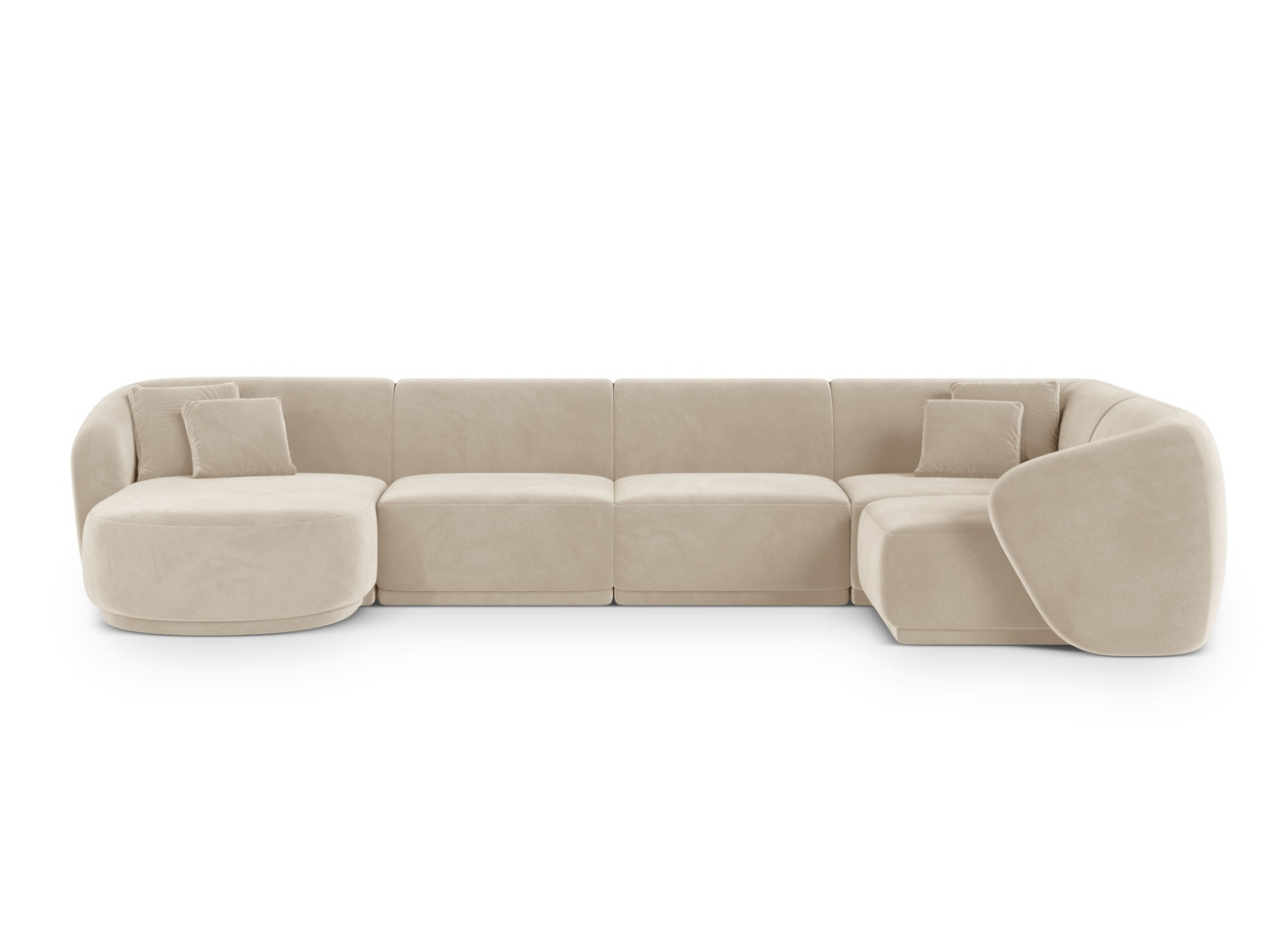 Cosmopolitan Design højrevendt velourpanoramahjørnesofa, 