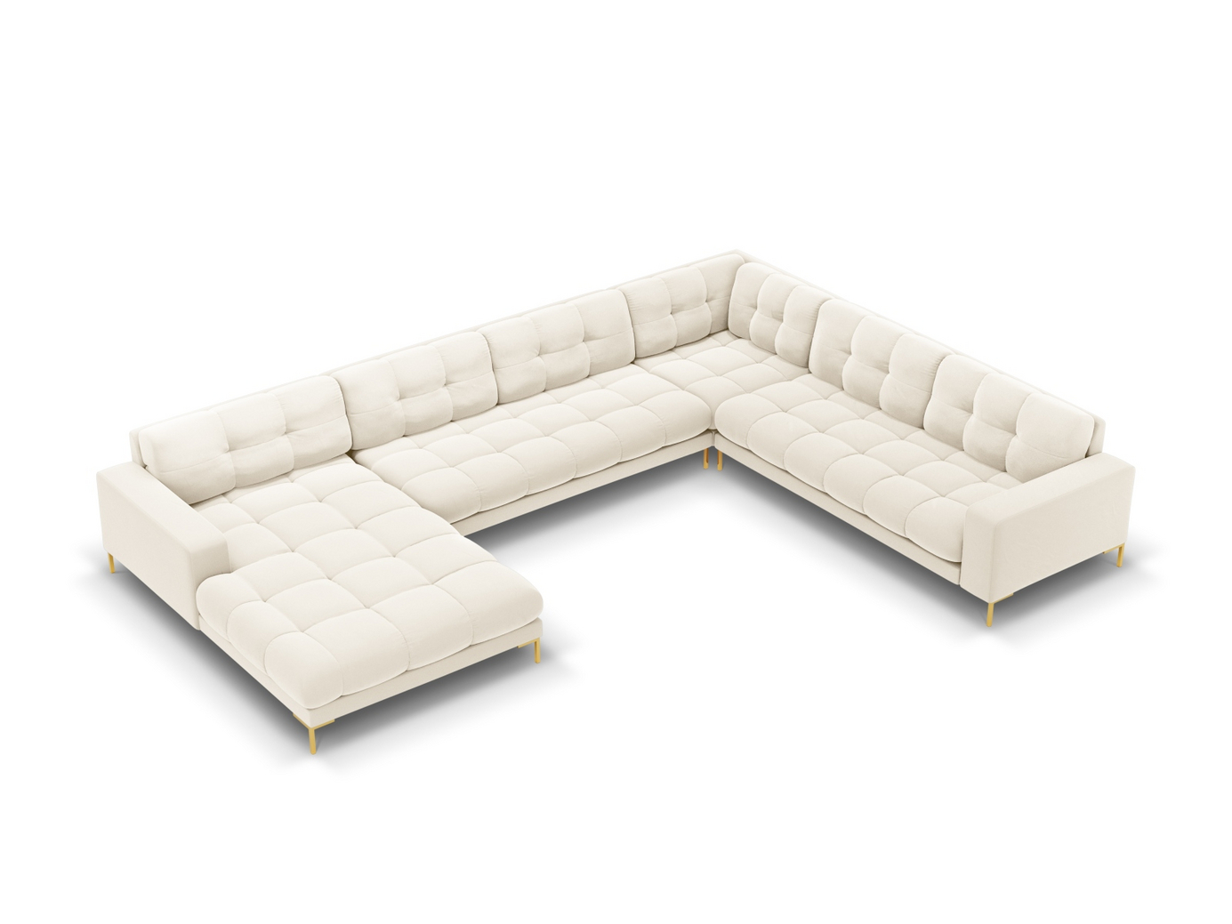Cosmopolitan Design højrevendt velourpanoramahjørnesofa, 