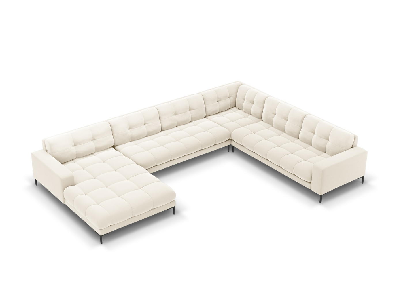 Cosmopolitan Design højrevendt velourpanoramahjørnesofa, 