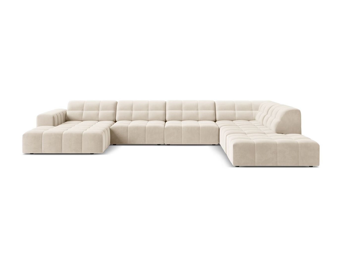 Cosmopolitan Design højrevendt velourpanoramahjørnesofa, 