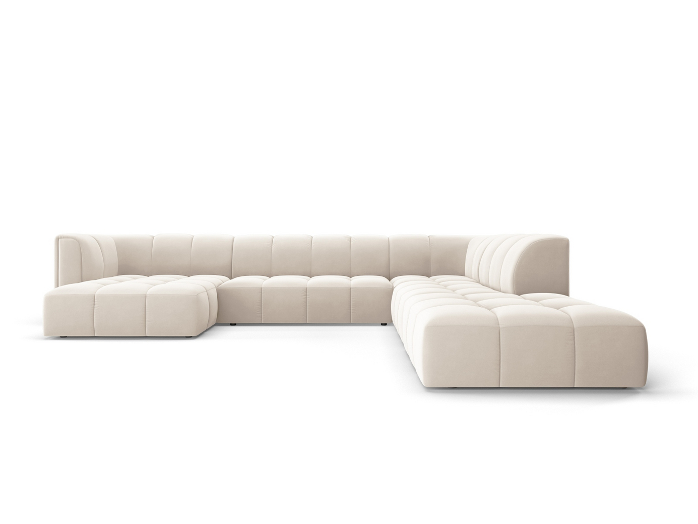 Cosmopolitan Design højrevendt velourpanoramamodulhjørnesofa, 