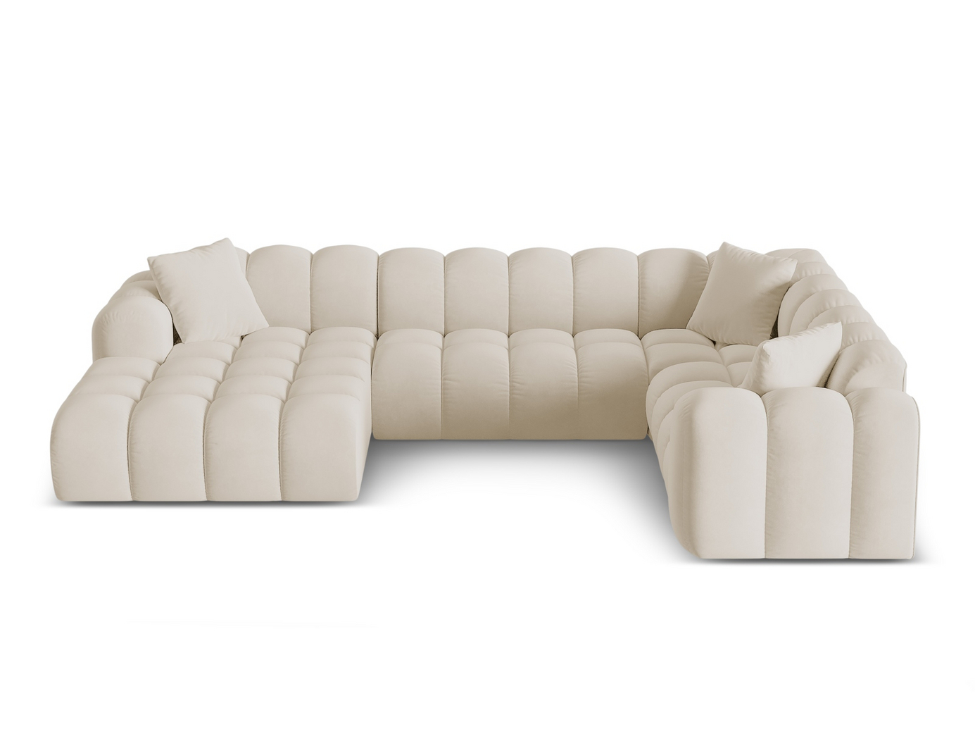 Cosmopolitan Design højrevendt velourpanoramahjørnesofa, 