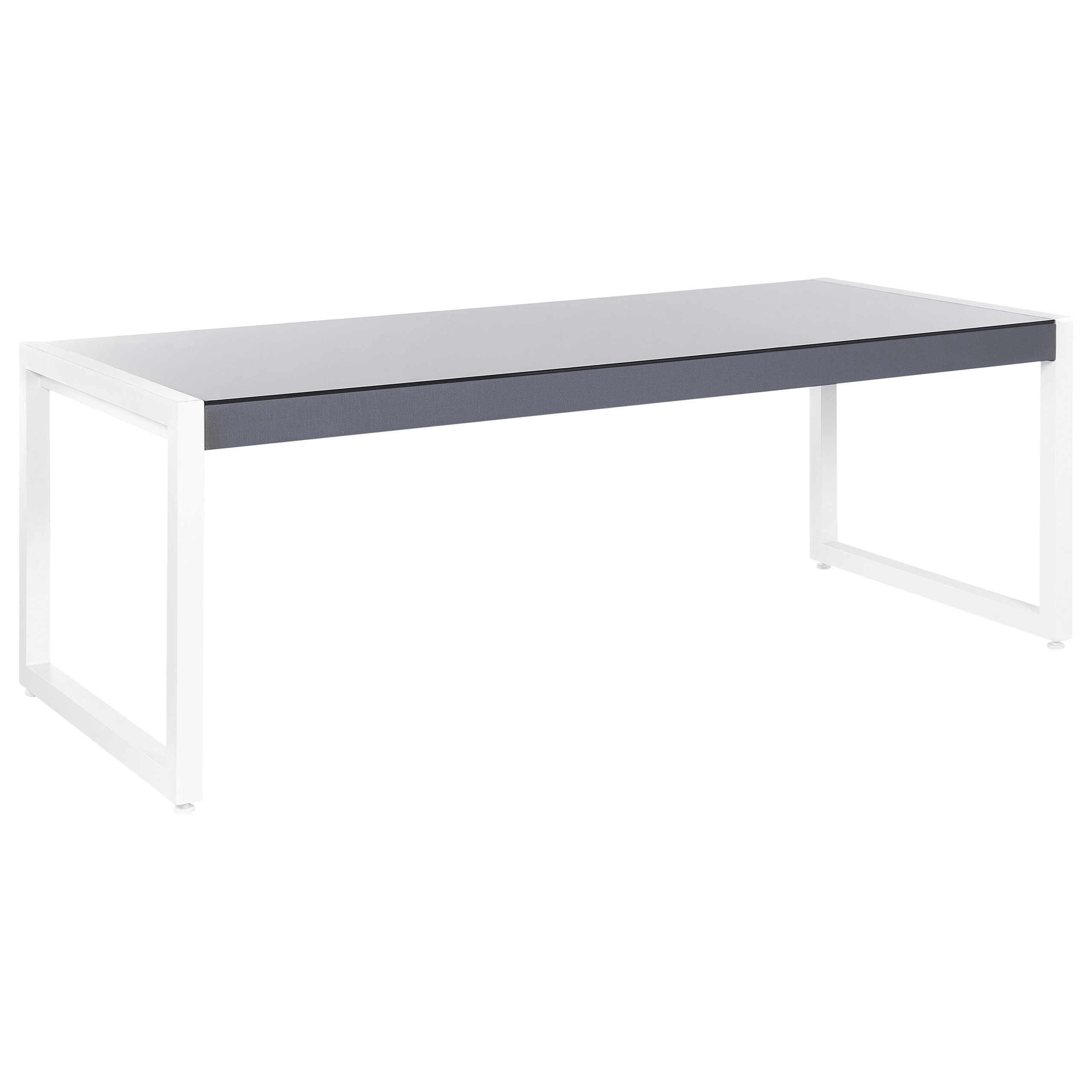 Havebord BACOLI 210 cm 90 cm Glas Cremehvid