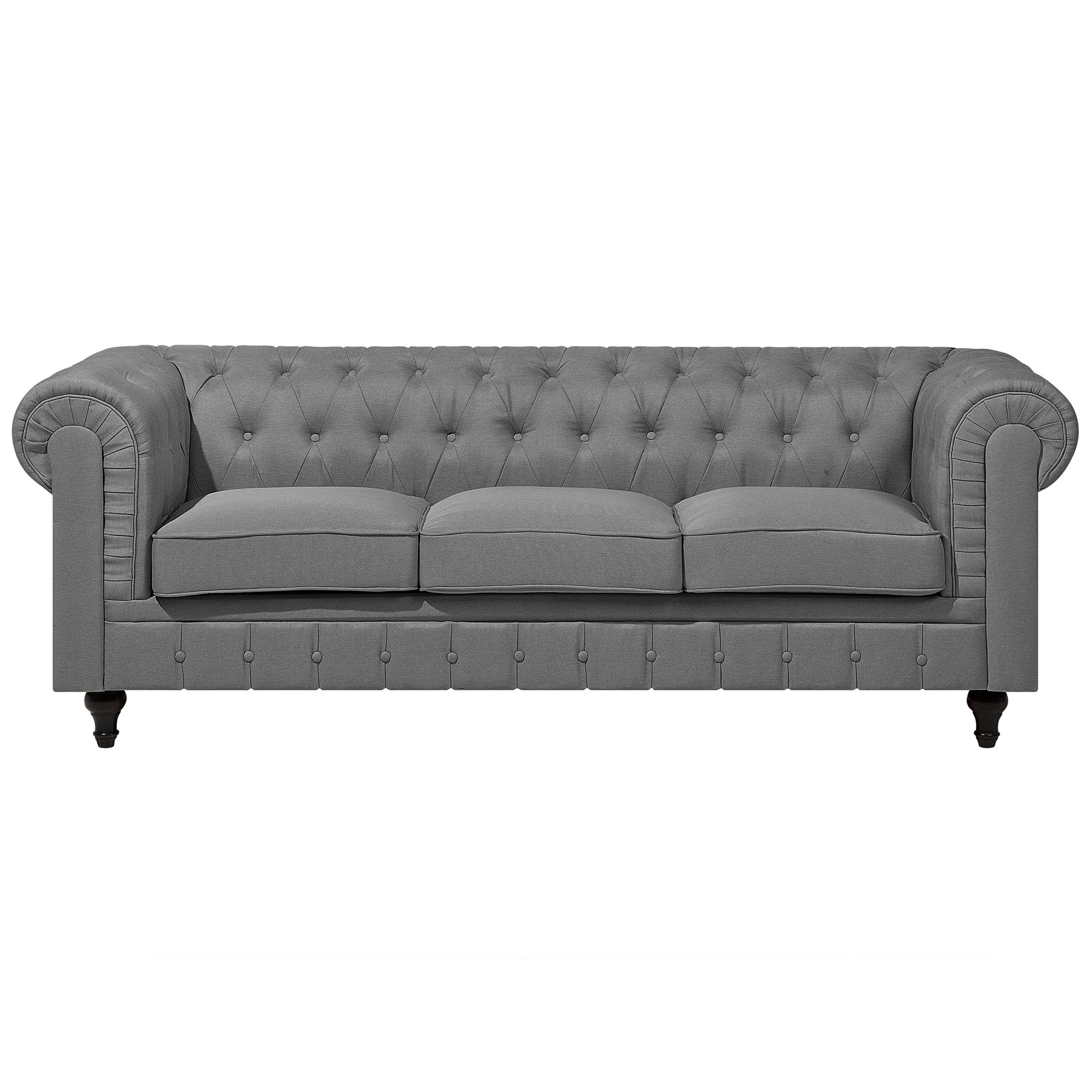 Sofa 3 personers CHESTERFIELD Lysegrå