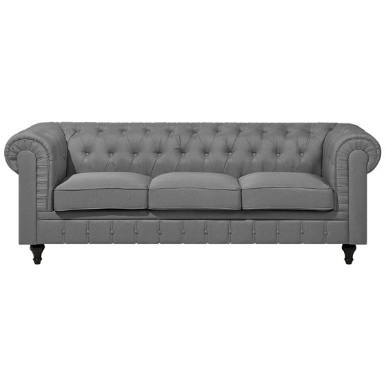 Sofa 3 personers CHESTERFIELD Lysegrå