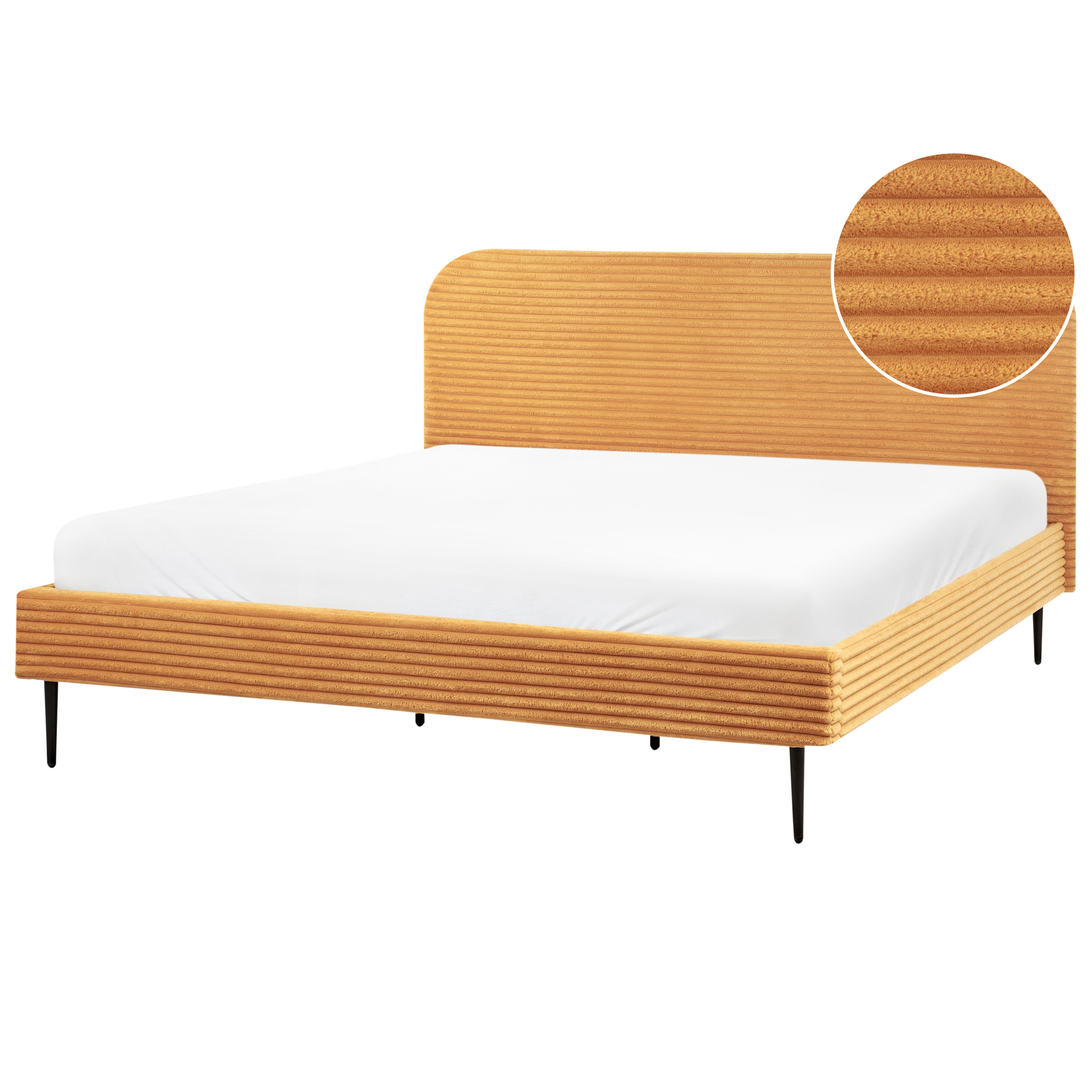 Seng Fløjl FLAYAT 180 x 200 cm Orange