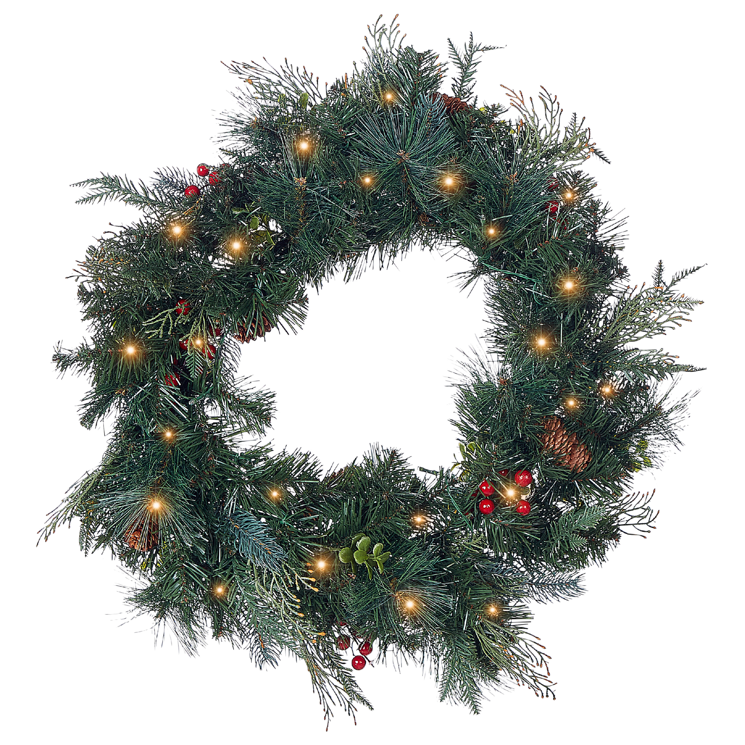 Julekrans LED ELBRUS 60 cm Grøn