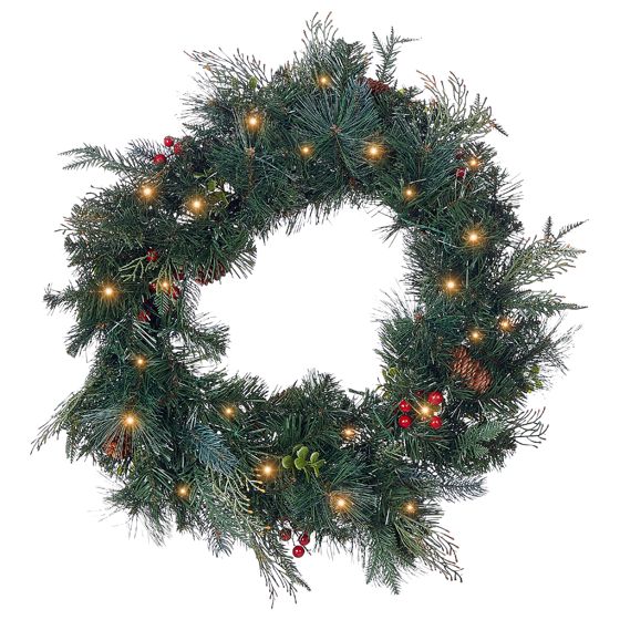 Julekrans LED ELBRUS 60 cm Grøn