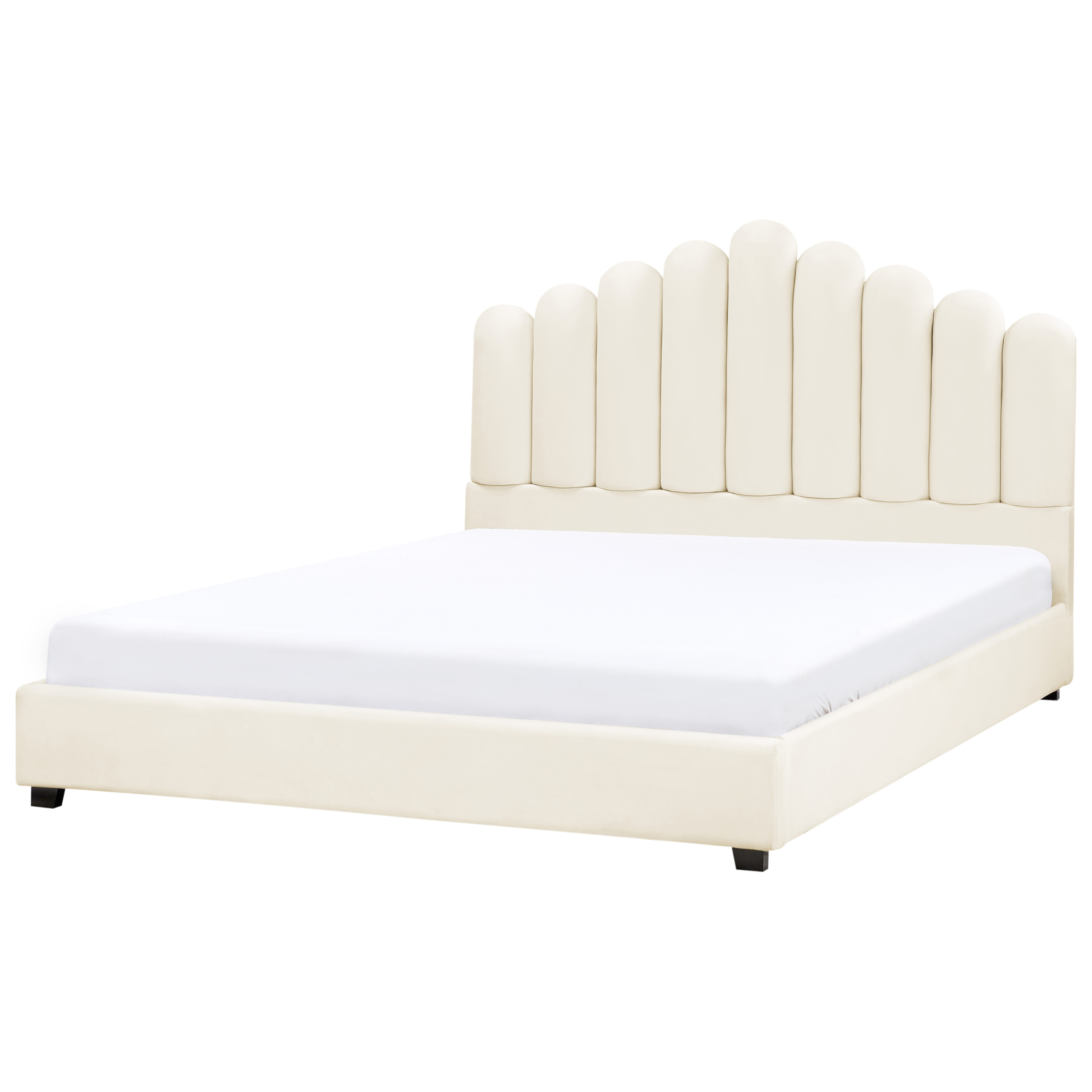 Vandseng Velour VINCENNES 180 x 200 cm Cremehvid