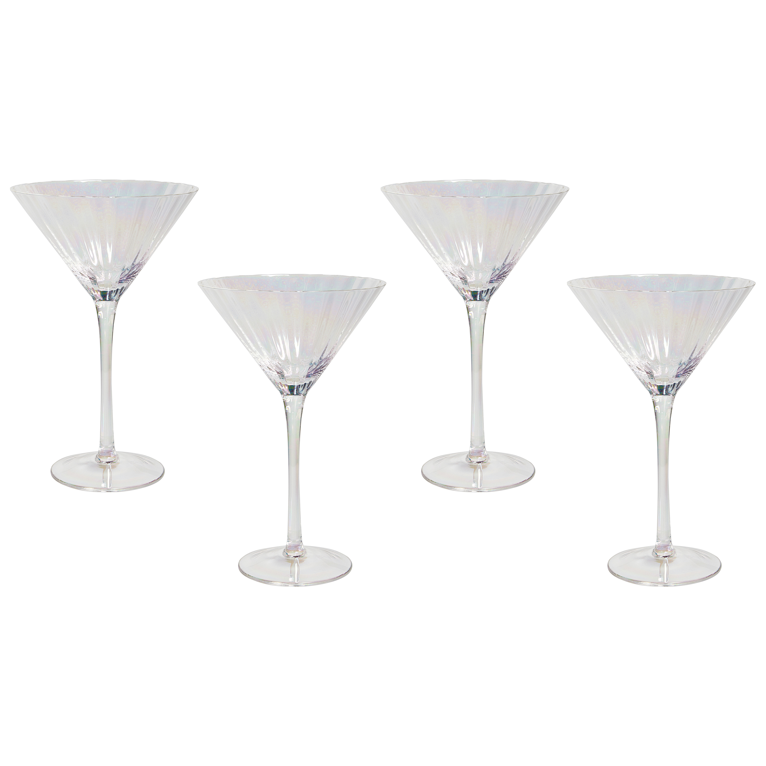 Sæt af 4 martini glas MORGANITE 220 ml Transparent