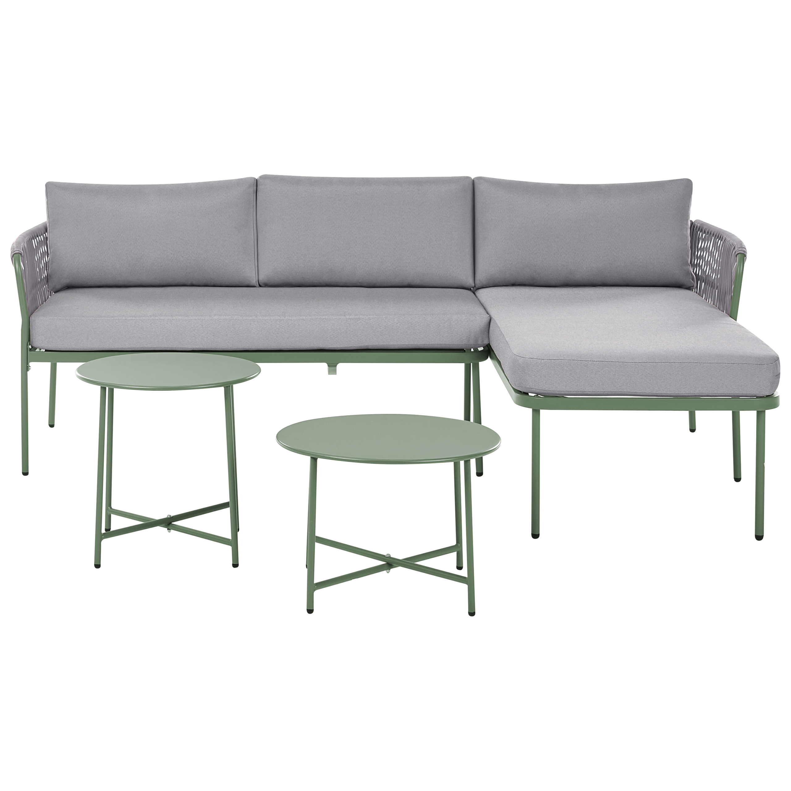 Have-hjørnesofa 3 personers ONZO med sofabord Metal Grøn Venstrevendt