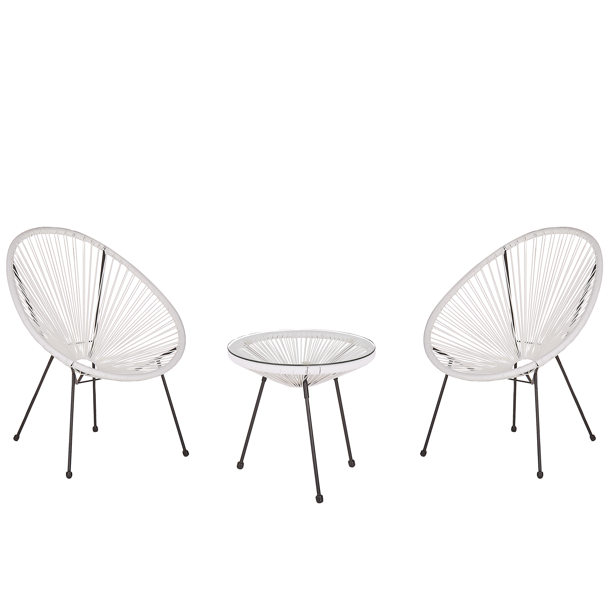 Altansæt ACAPULCO II PE-rattan Hvid