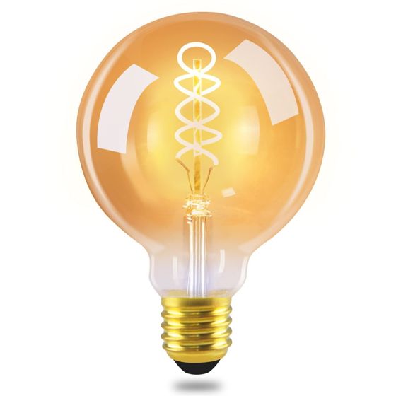 NETTLIFE 1-pak E27 LED-pærer G95 Vintage-pære Varm Hvid 4W 2200K Edison Retro Filamentpære Energibesparende Lampe til Hjemmet