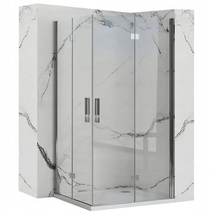 REA brusekabine MOLIER DOUBLE 90X100 Krom, 90x100x190cm