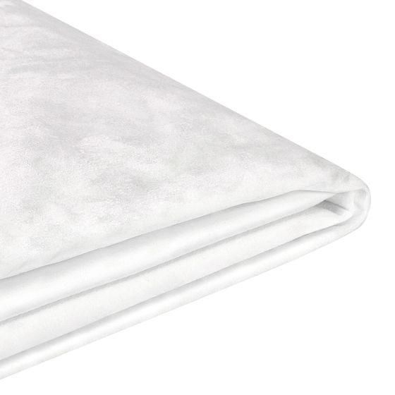 Sengekappe Velour FITOU 160 x 200 cm Hvid