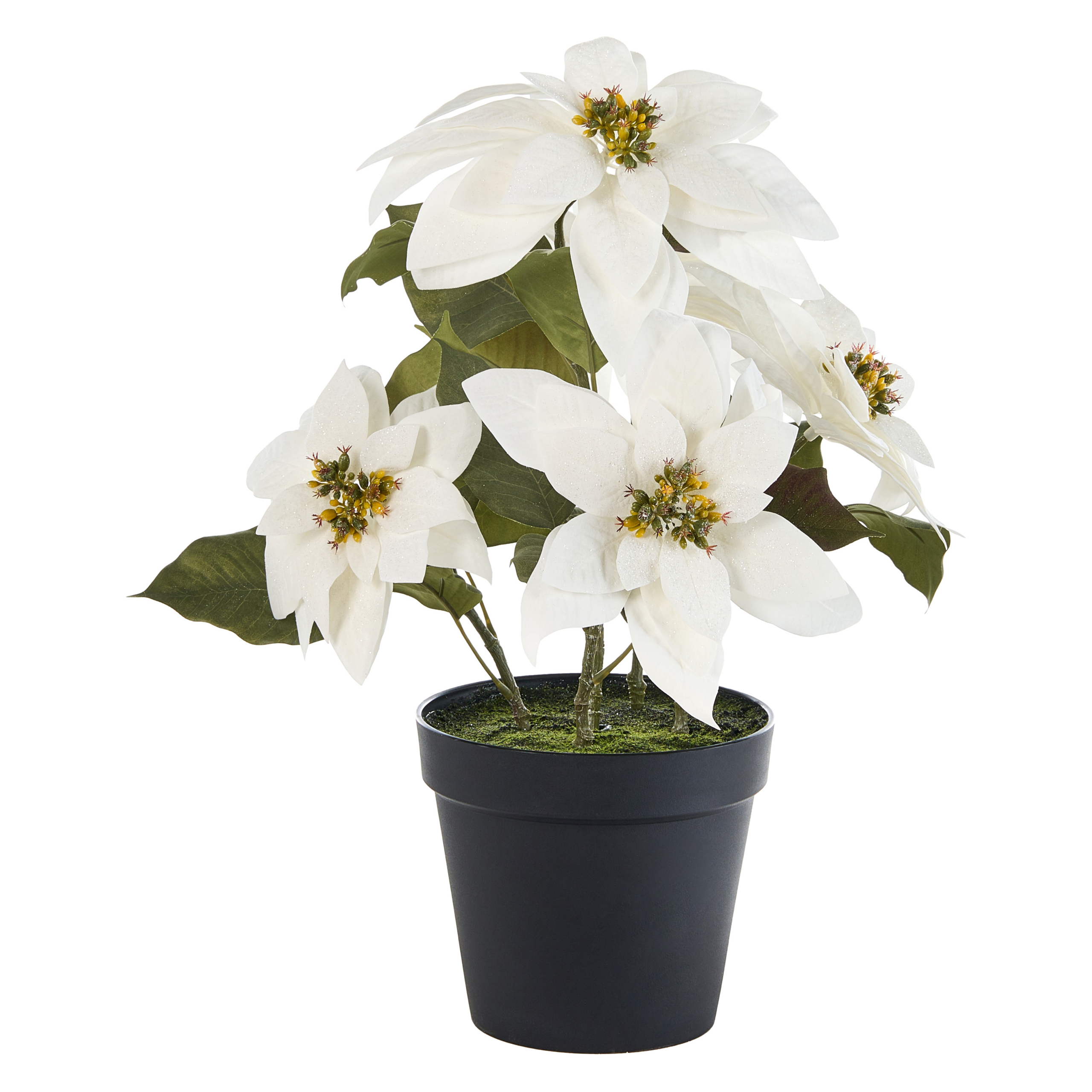 Kunstig plante CHRISTMAS FLOWER 61 cm Hvid