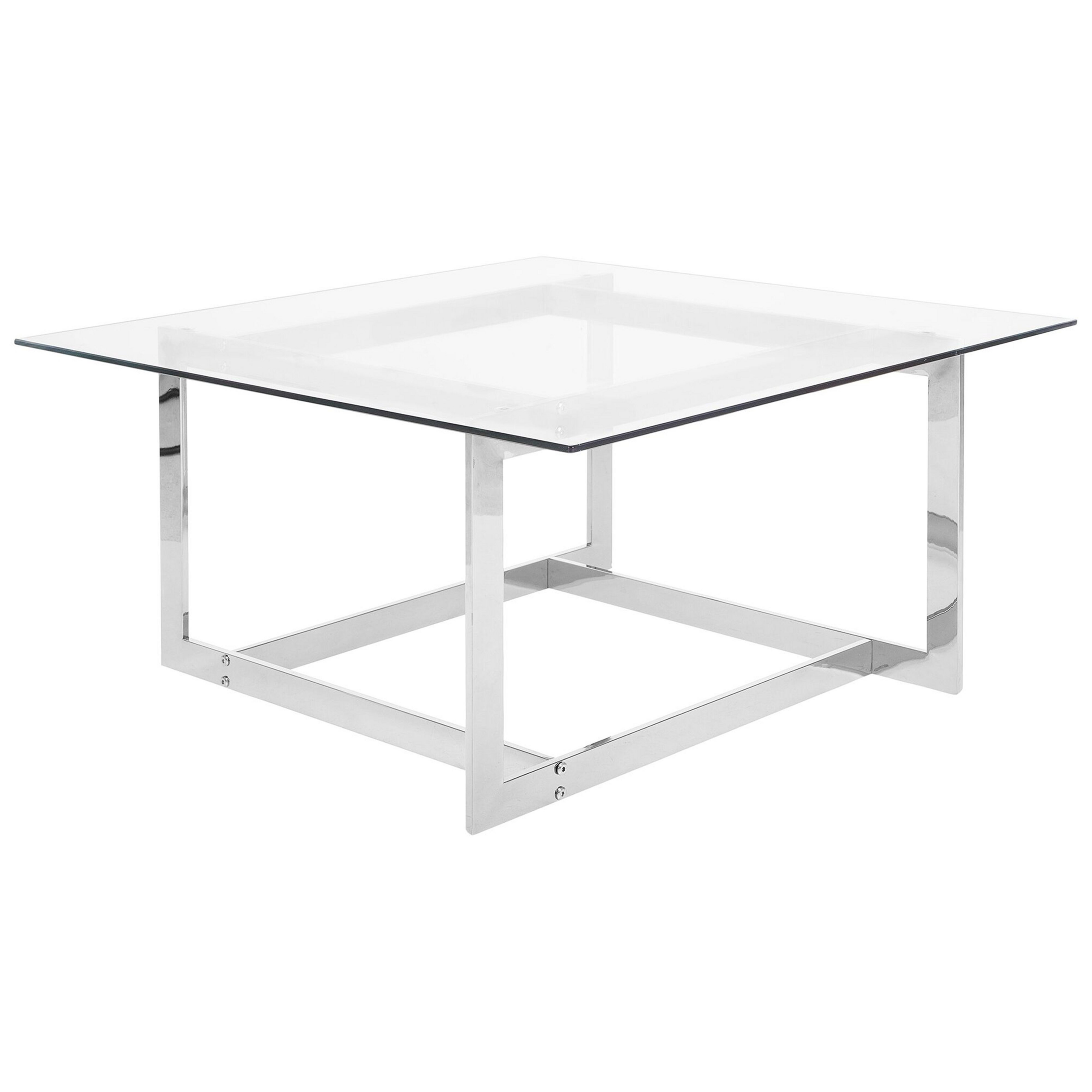 Sofabord CRYSTAL Hærdet glas Sølv
