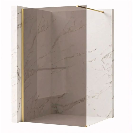 REA brusevæg Flexi brown 120 Børstet guld, 120x120x195cm