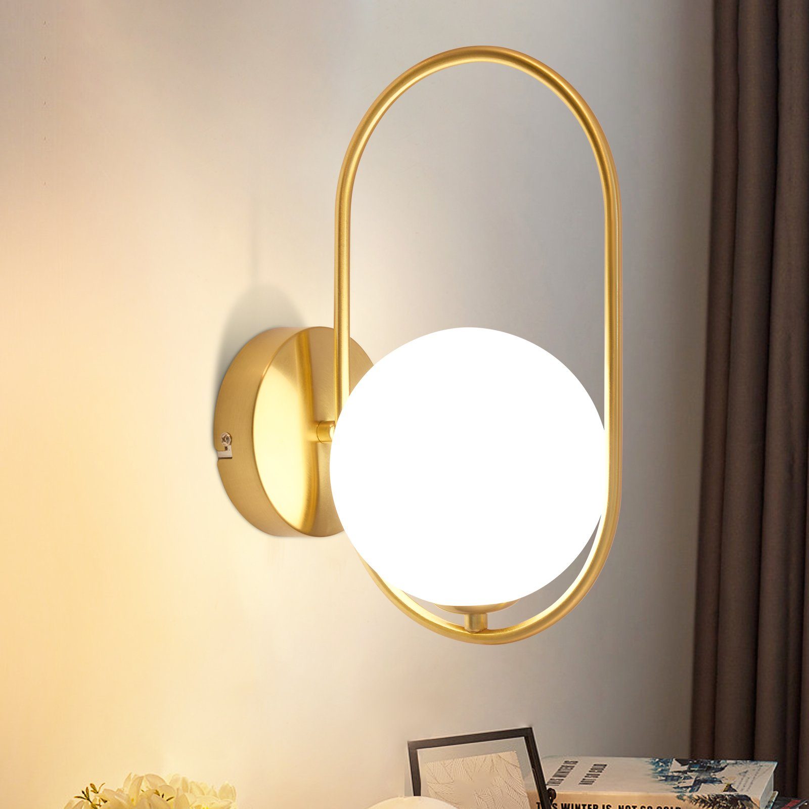 NETTLIFE moderne, indendørs væglampe - Gylden, glas, G9, metaldesign - væglampe Til badeværelset Vintage - kreativ, sengelampe
