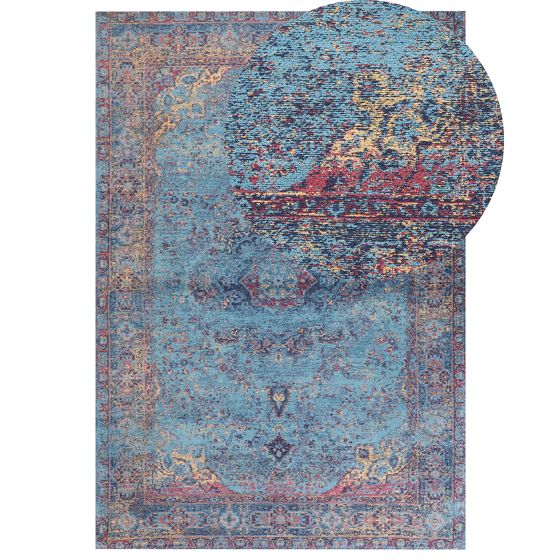 Gulvtæppe KANSU Blå 200 x 300 cm Bomuld