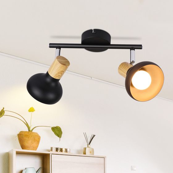 NETTLIFE - loftslampe, spotlight, 2 flammer, E14, vintage - sort, loftslampe til stue, hotel