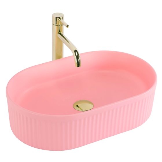 REA bordmonteret håndvask Vanda Bubble Gum Pink, 50x31x13cm