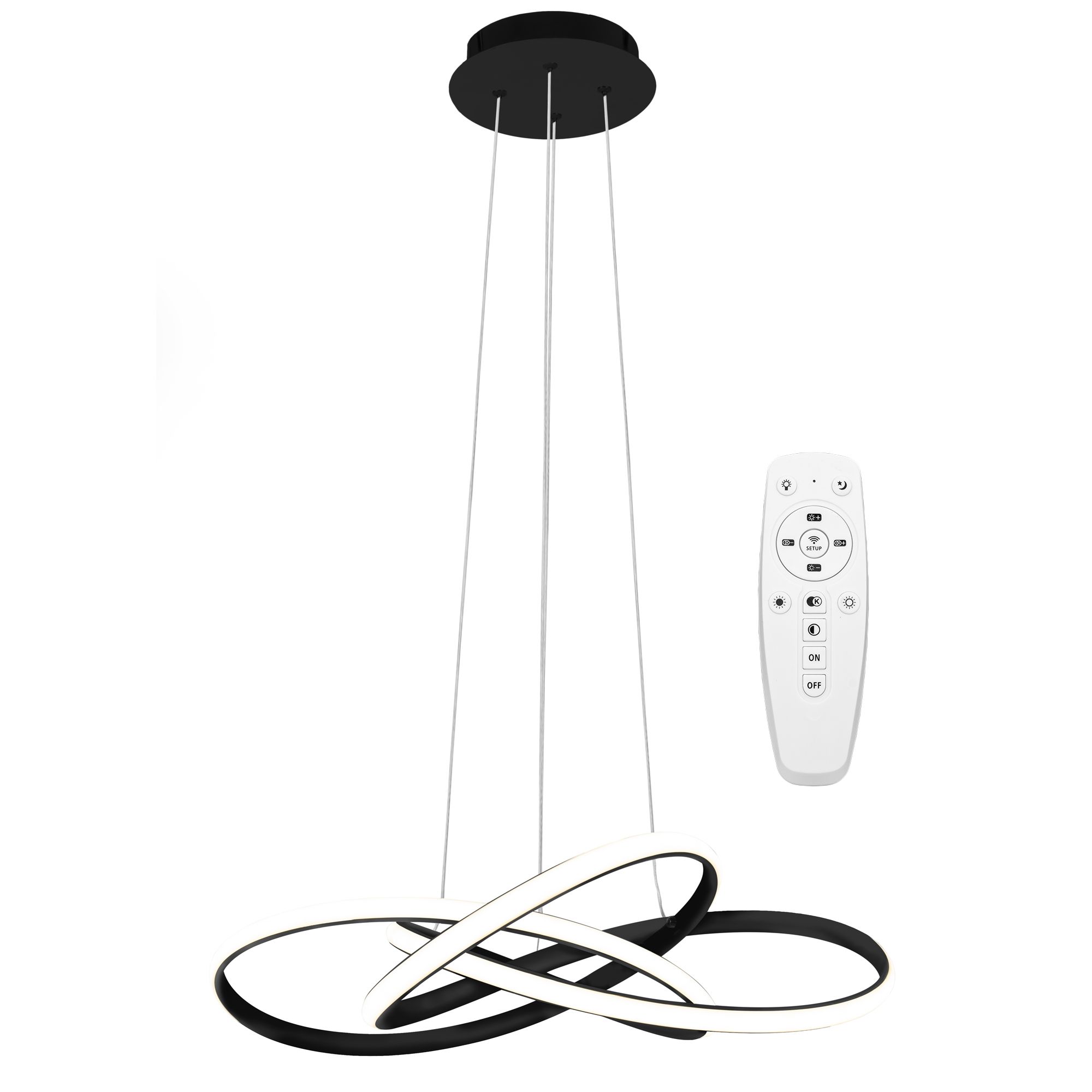 TOOLIGHT hængende loftlampe LED APP814-CP NODE Sort 13x60x70cm