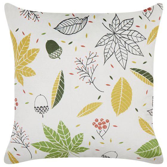Pyntepude MULLEIN 45 x 45 cm Velour Multifarvet Plante mønster