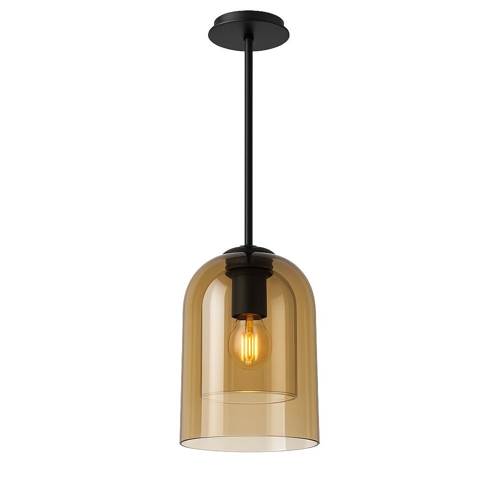 TOOLIGHT hængende loftlampe APP1704-1CP Brun 15x15x22cm