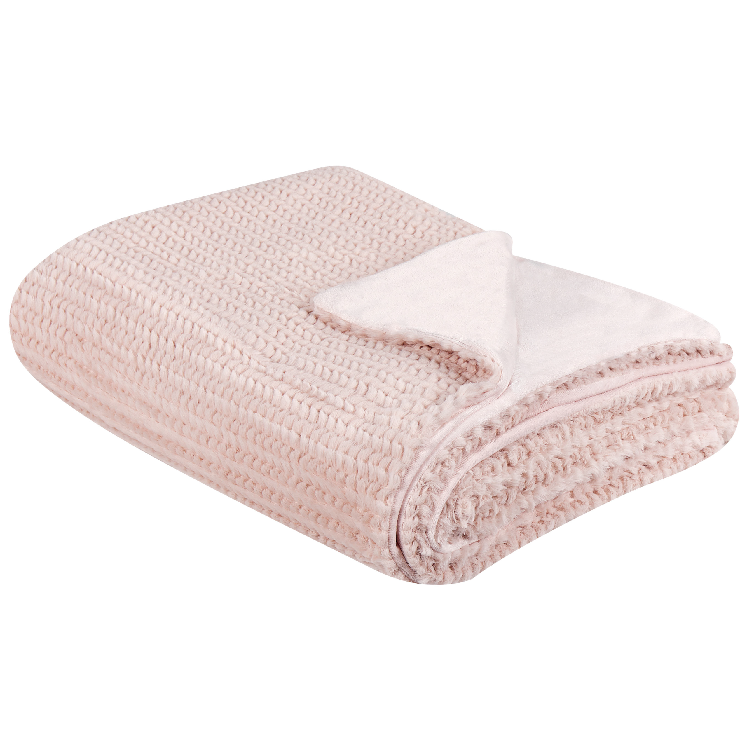 Plaid BJAS 150 x 200 cm Pastellrosa