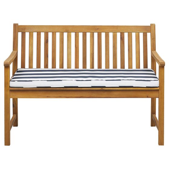 Havebænk med hynde VIVARA 120 cm Certificeret akacietræ Navy Blå