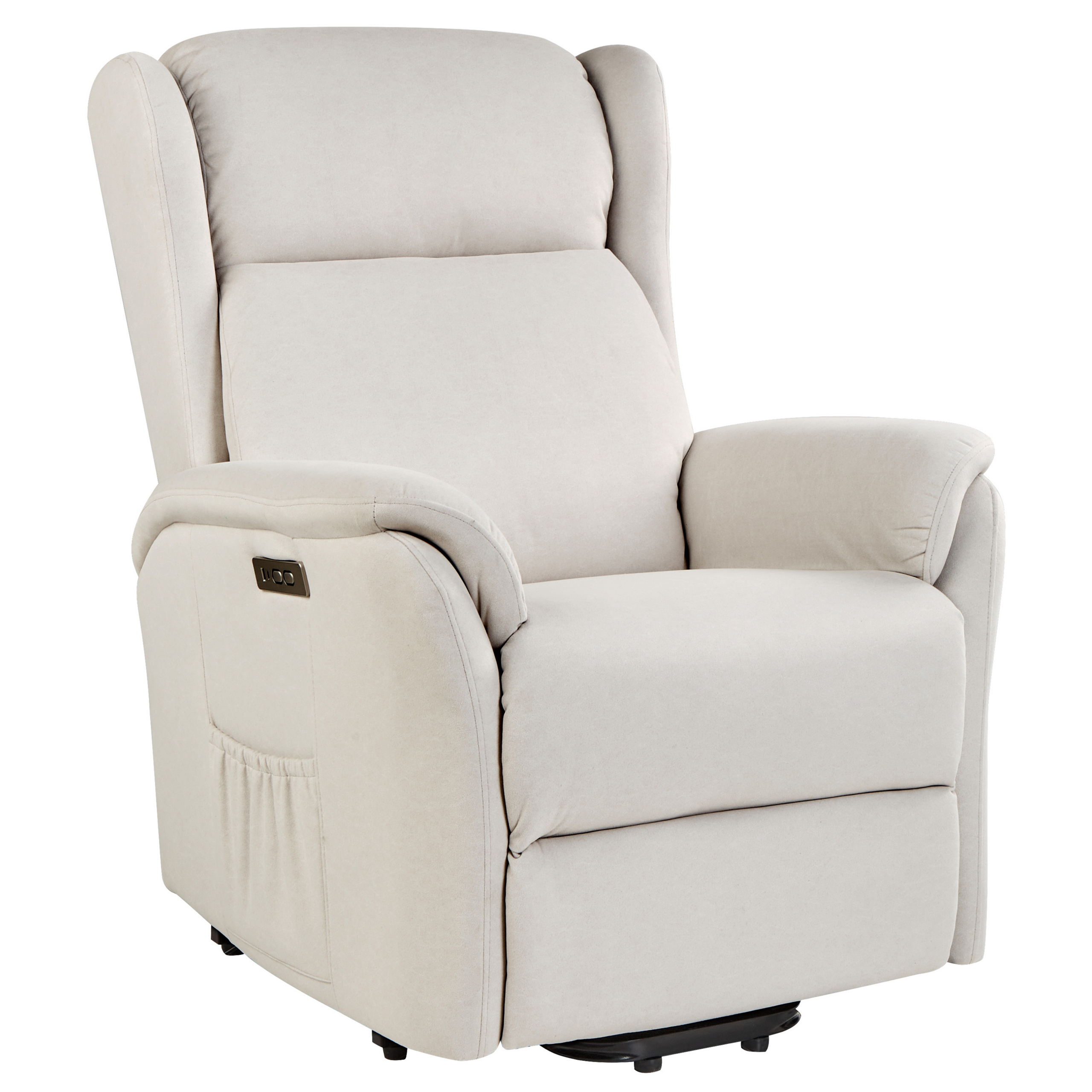 Elektrisk recliner stol ELEGY Inkl. fodstøtte Velour Lys Beige