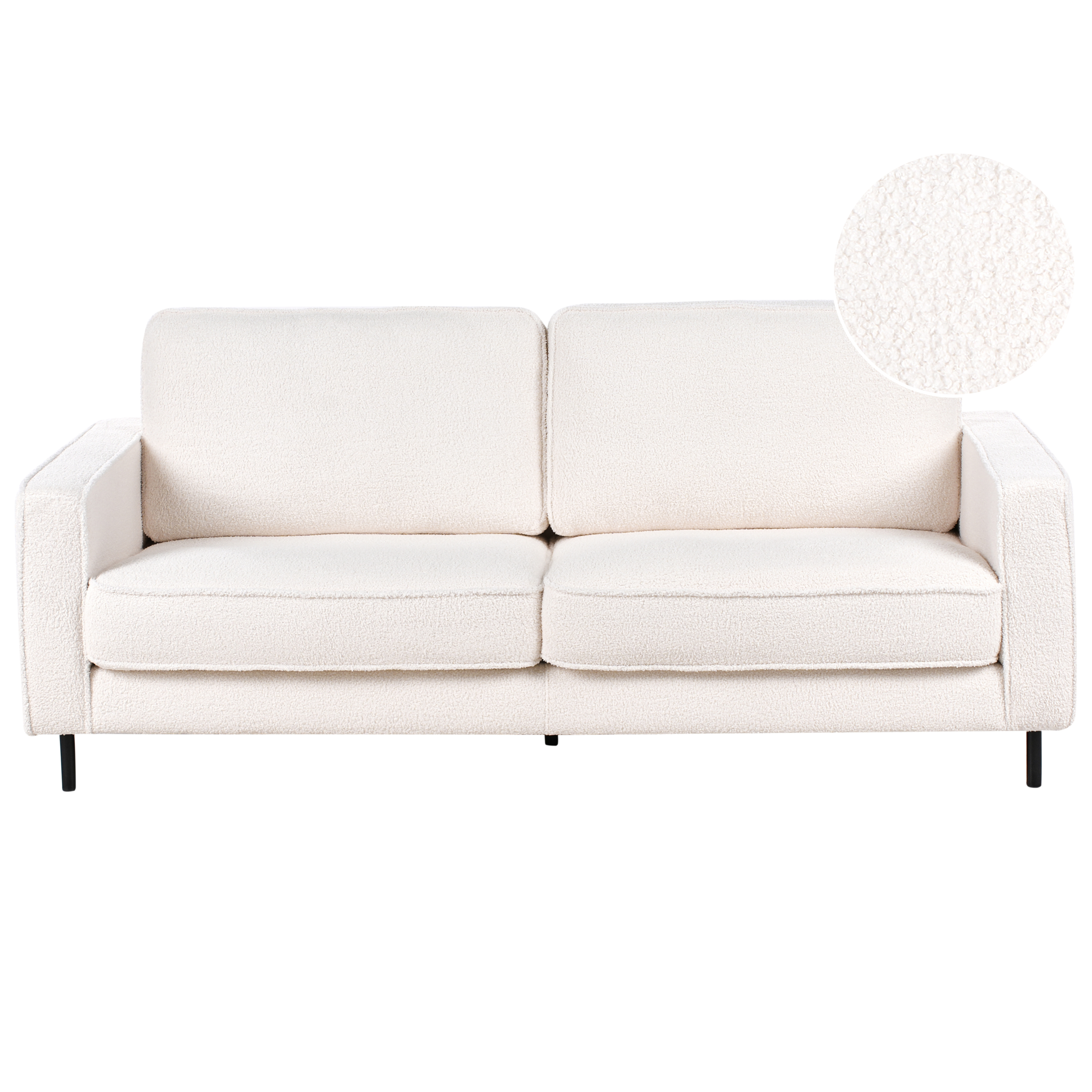 Sofa 3 personers SAVALEN Boucle Hvid