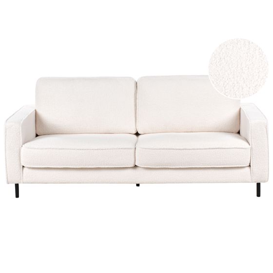 Sofa 3 personers SAVALEN Boucle Hvid
