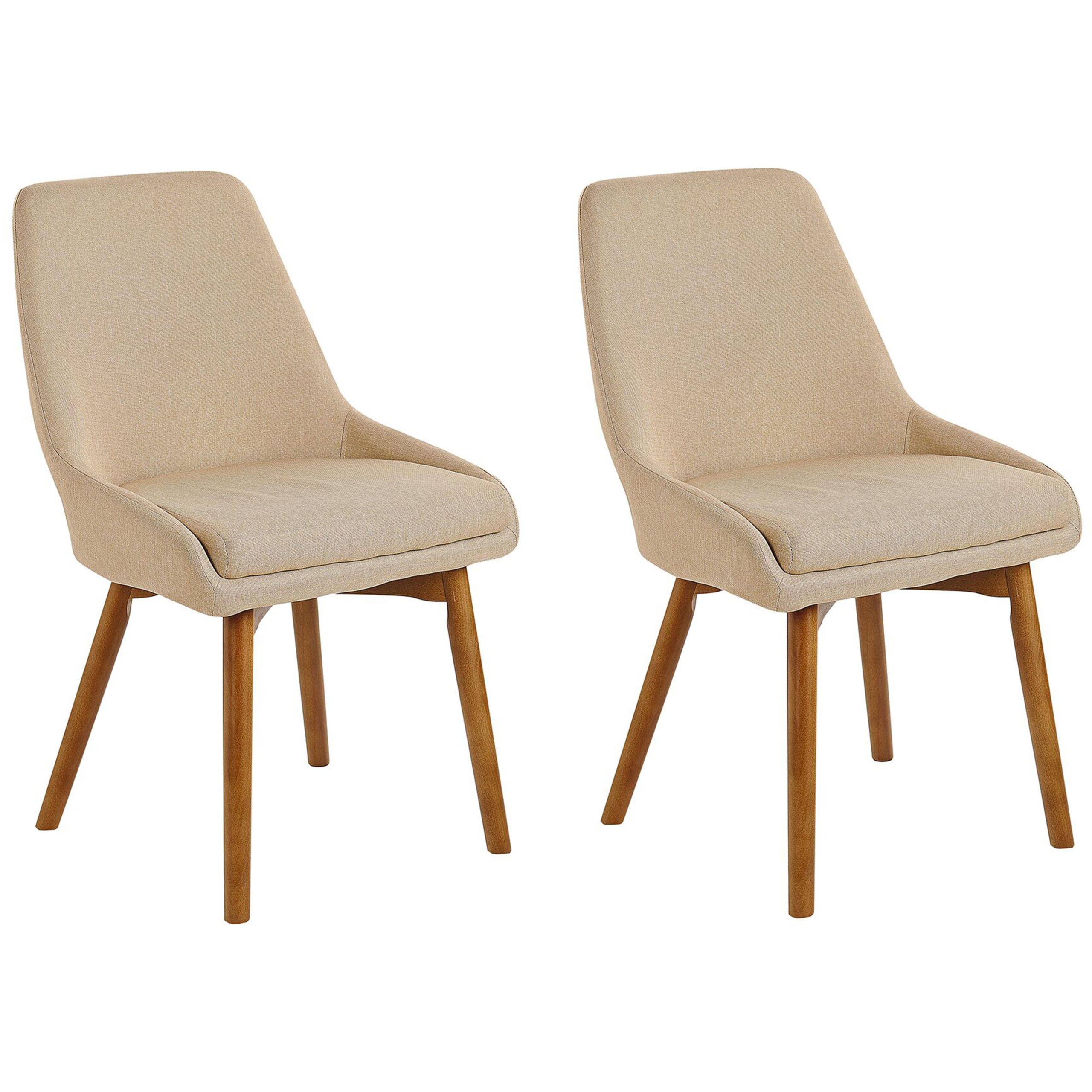 Sæt med 2 spisebordsstole MELFORT Beige
