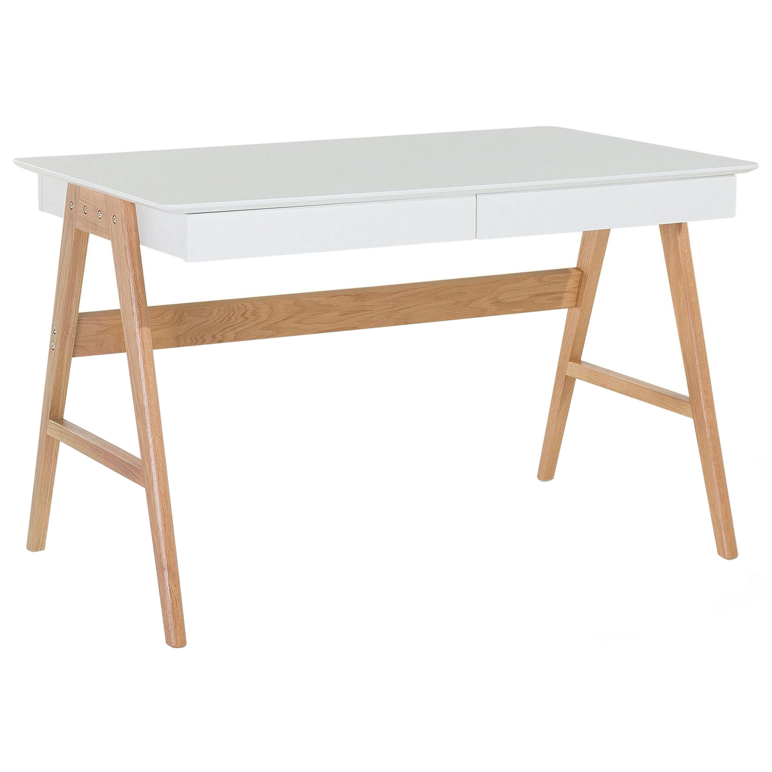 Skrivebord SHESLAY 120 cm 70 cm med skuffer Hvid