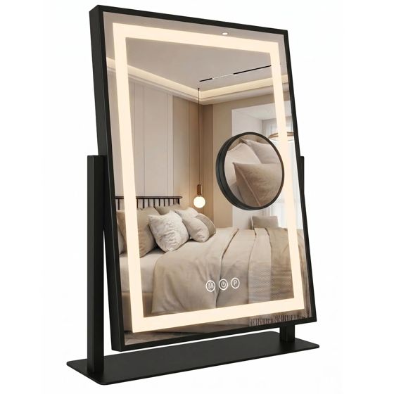 REA spejl Lumi 30x40 LED Sort 8,5x36,5x47,5cm