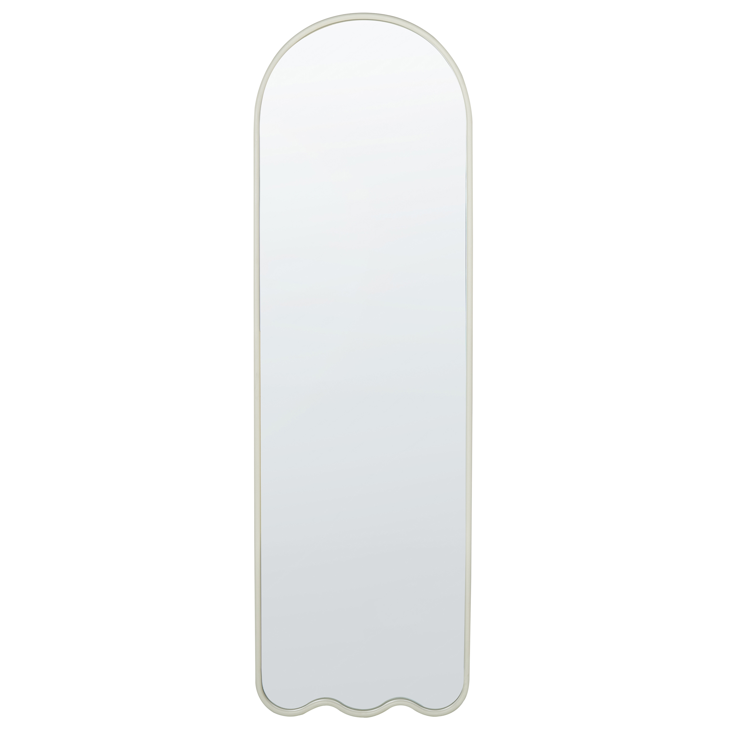 Vægspejl BUSSY 45 cm 145 cm Metal Cremehvid