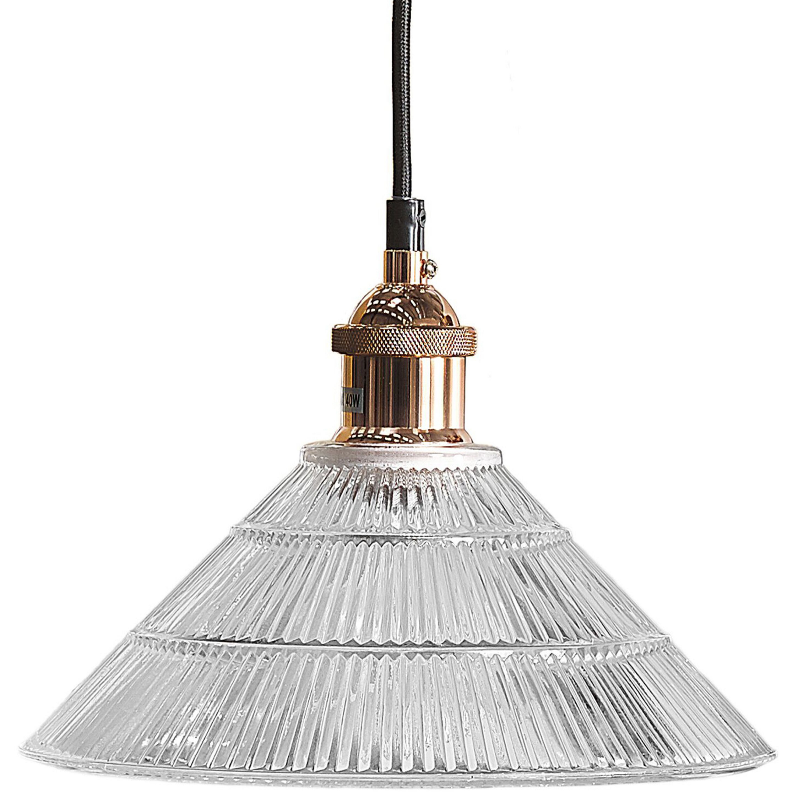 Loftlampe CURONE Glas Kobber