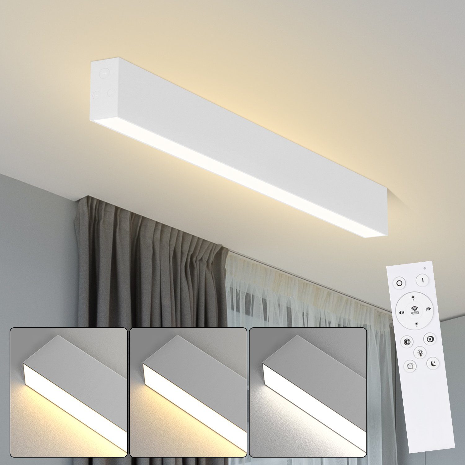NETTLIFE LED - loftslampe til stuen - 53,6 cm stuelampe, lang lampe, moderne køkkenlampe 17W