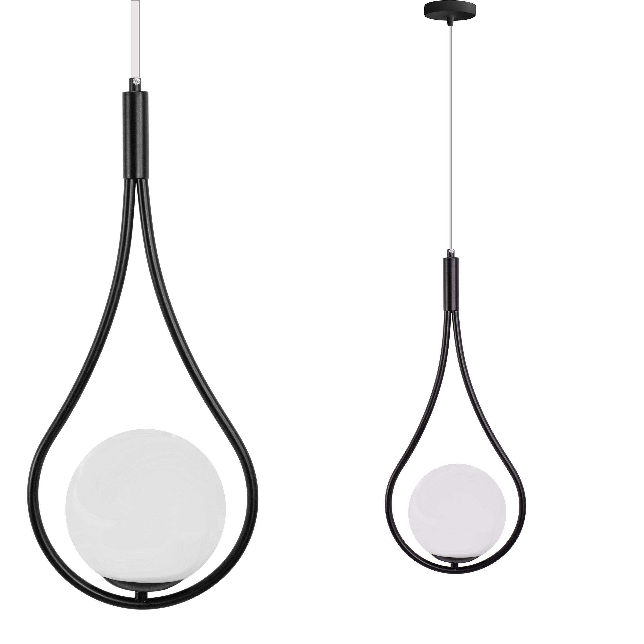 TOOLIGHT hængende loftlampe G111-1W Sort/Hvid 129x22x49cm