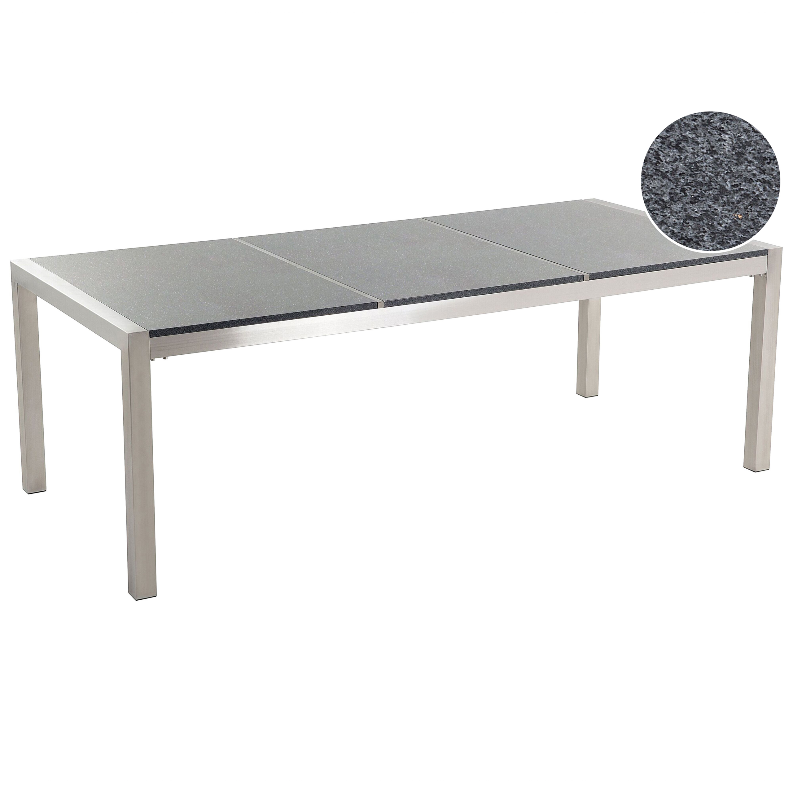 Havebord GROSSETO 220 cm 100 cm Granit Poleret Grå