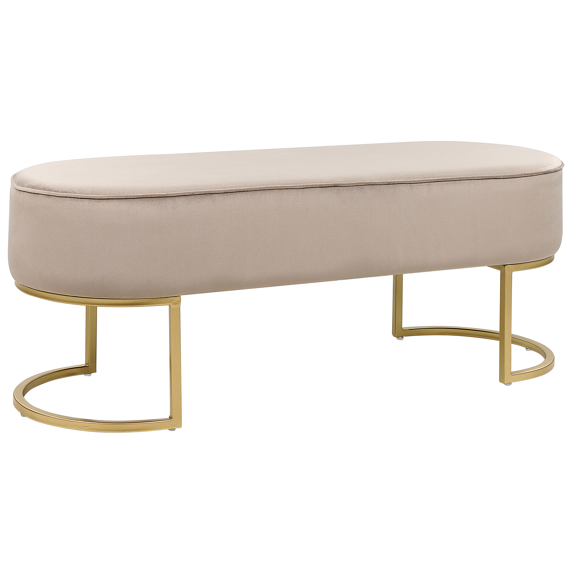 Polstret bænk MILRY Velour Beige