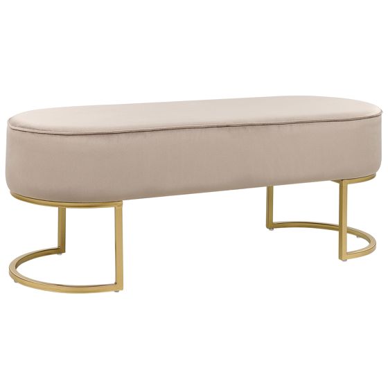 Polstret bænk MILRY Velour Beige