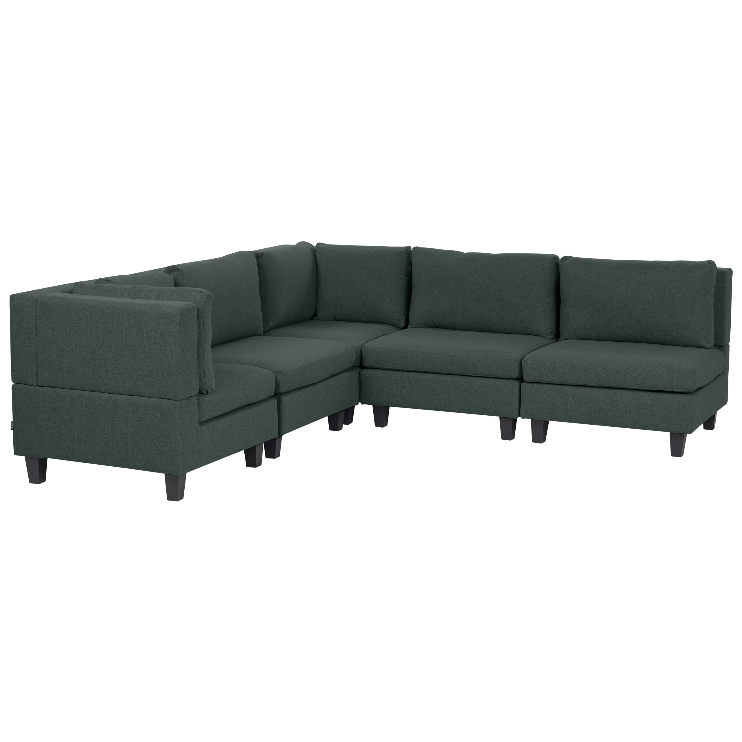 Hjørnesofa modul 5 personers UNSTAD Mørkegrøn Højrevendt