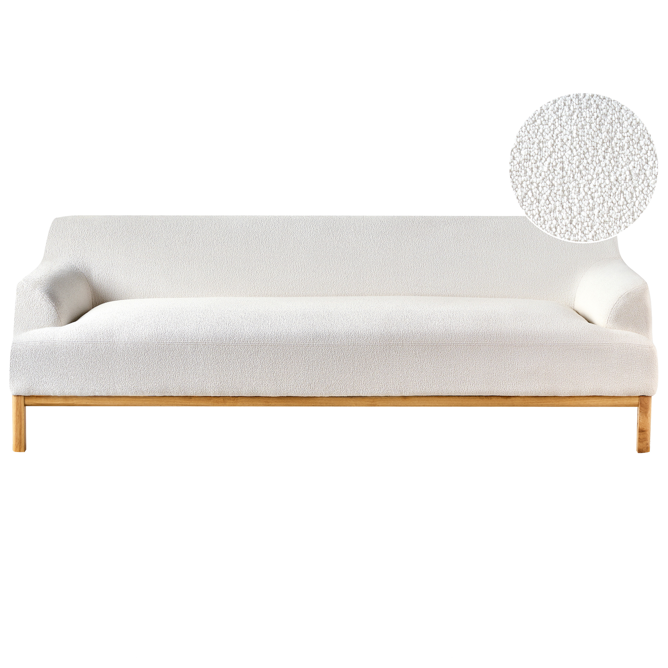 Sofa 3 personers SOSJO Boucle Cremehvid