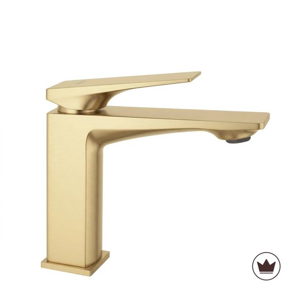 REA Premium håndvaskarmatur Prime Lav Børstet guld, 11x4,2x15cm