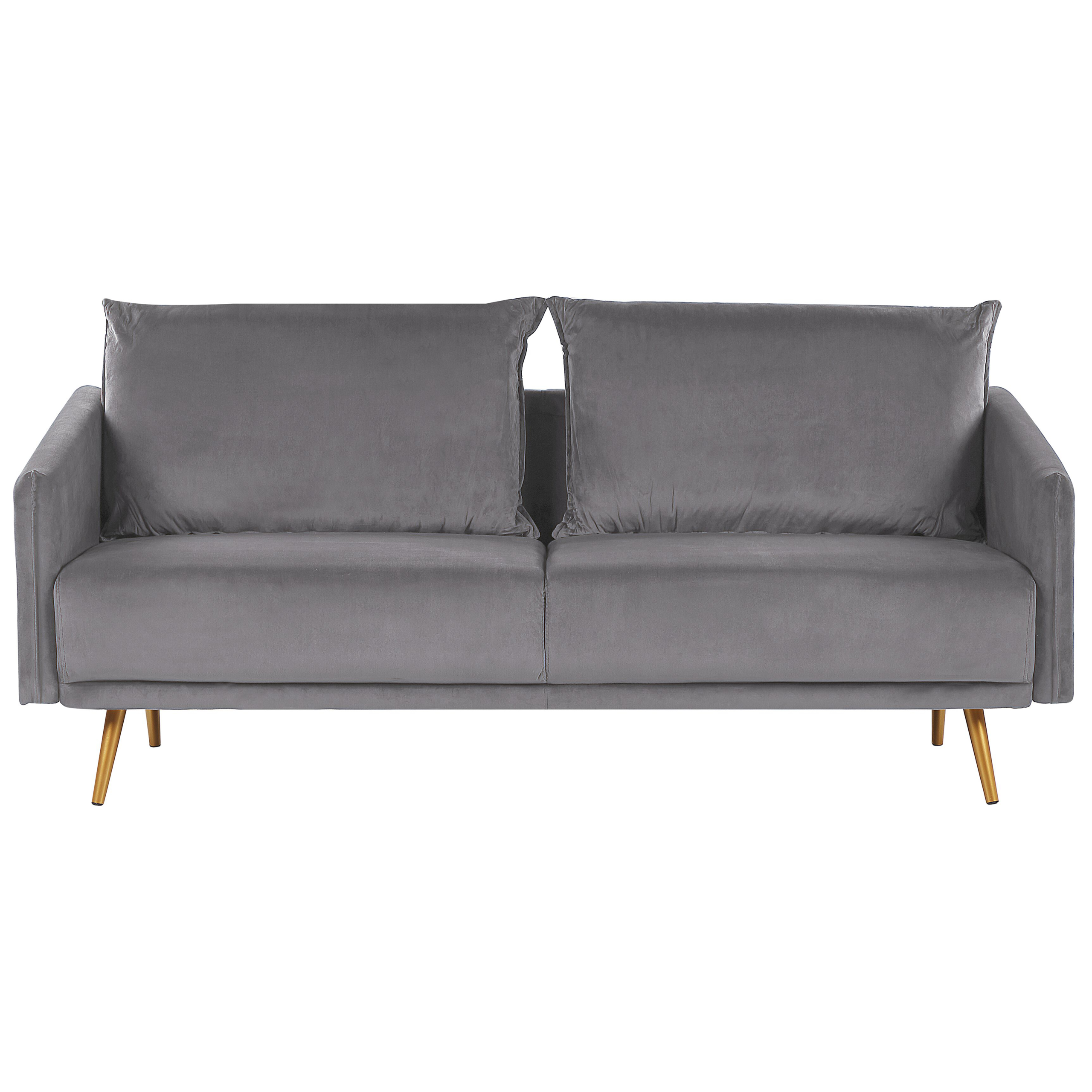 Sofa 3 personers MAURA Velour Grå