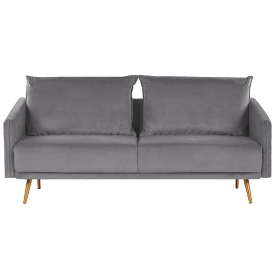 Sofa 3 personers MAURA Velour Grå
